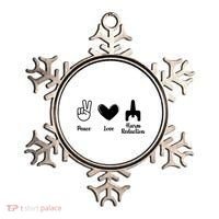 Retro Peace Love Harm Reduction Overdose Awareness Nurse Ornament thumb 0