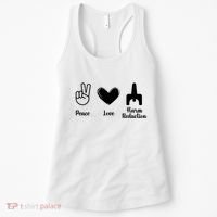 Retro Peace Love Harm Reduction Overdose Awareness Nurse Women's Tank Top thumb 0