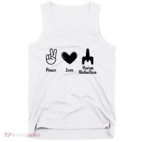 Retro Peace Love Harm Reduction Overdose Awareness Nurse Tank Top thumb 0