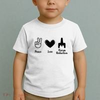 Retro Peace Love Harm Reduction Overdose Awareness Nurse Toddler T-Shirt thumb 2