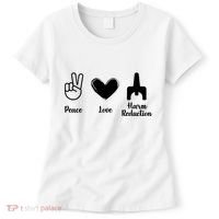 Retro Peace Love Harm Reduction Overdose Awareness Nurse Women's T-Shirt thumb 0