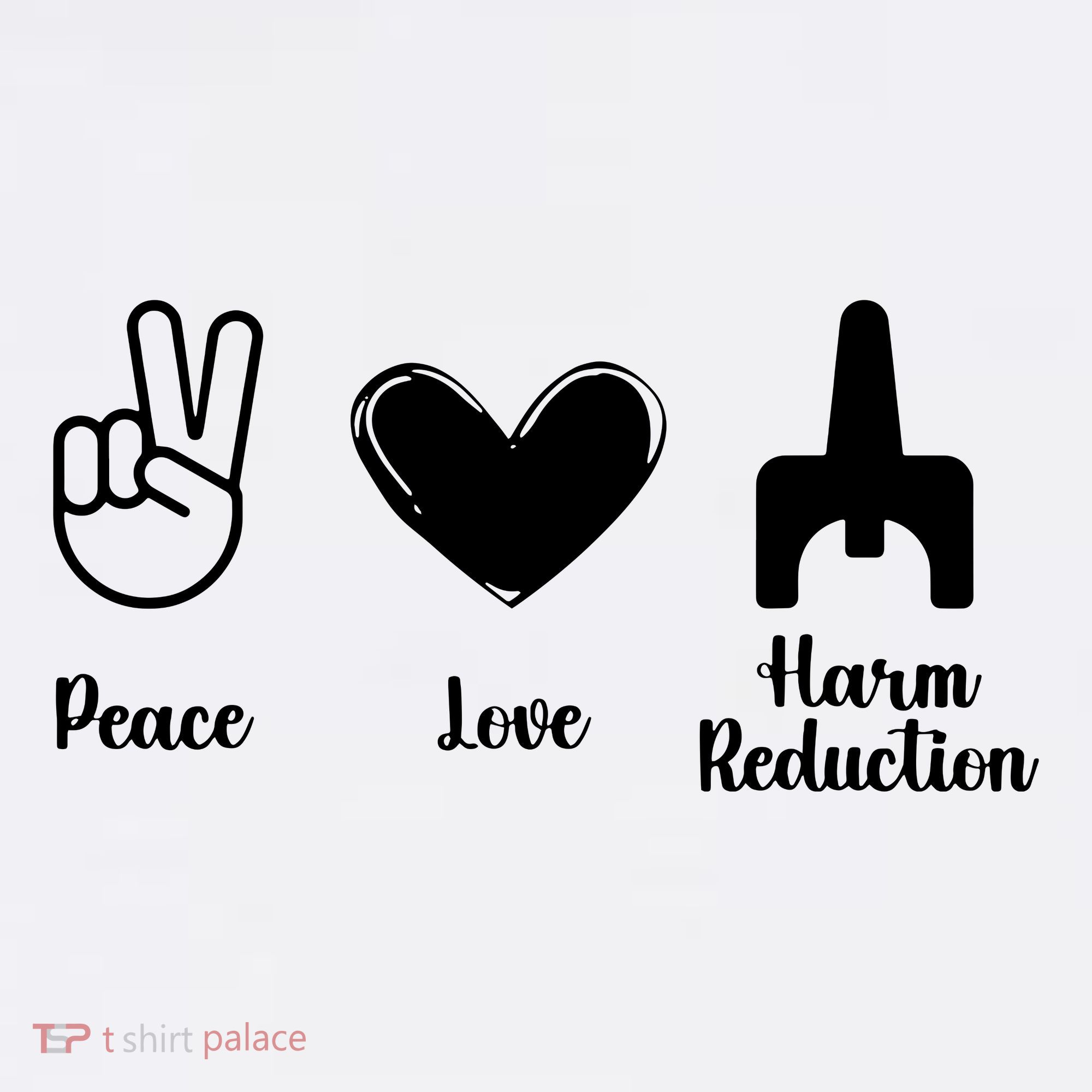 Retro Peace Love Harm Reduction Overdose Awareness Nurse Kids T-Shirt