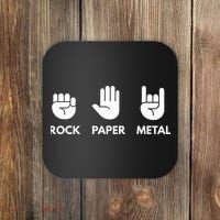 Rock Paper Metal Coaster thumb 0