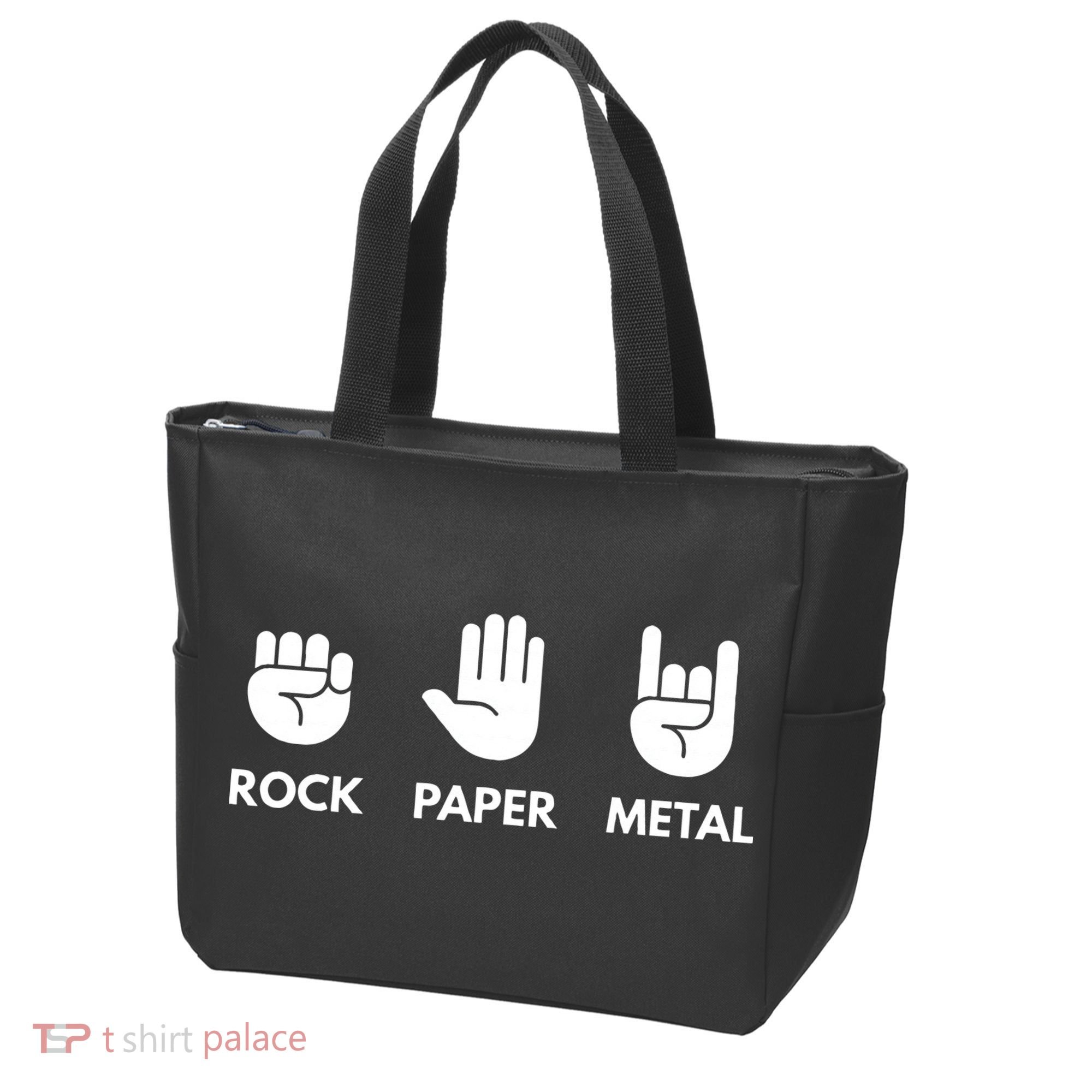 Rock Paper Metal Tote Bag