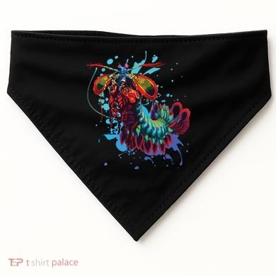 Rainbow Peacock Mantis Shrimp USA-Made Doggie Bandana