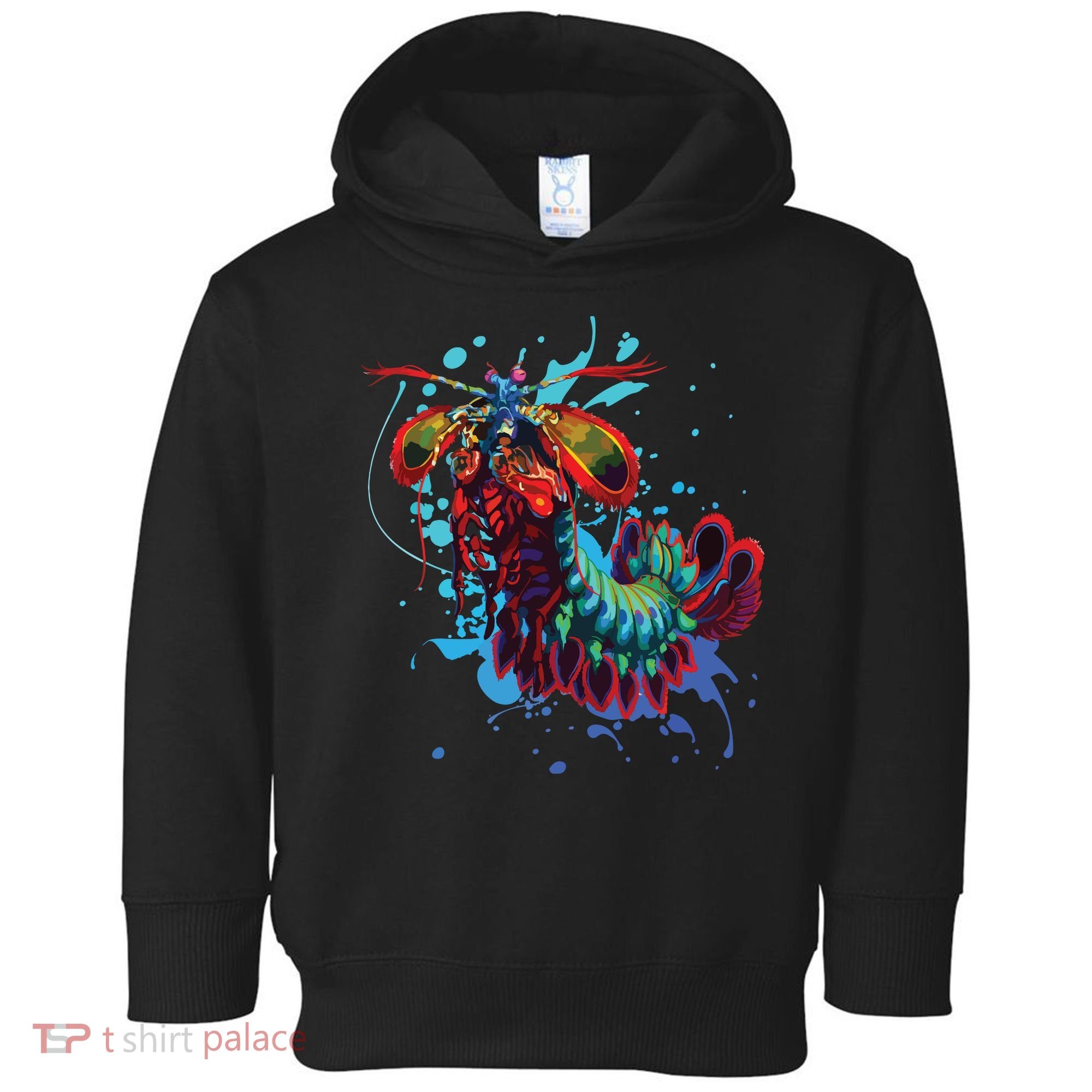 Rainbow Peacock Mantis Shrimp Toddler Hoodie