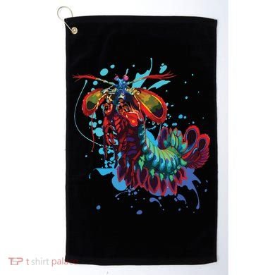Rainbow Peacock Mantis Shrimp Golf Towel
