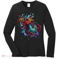 Rainbow Peacock Mantis Shrimp Women's Long Sleeve Shirt thumb 0