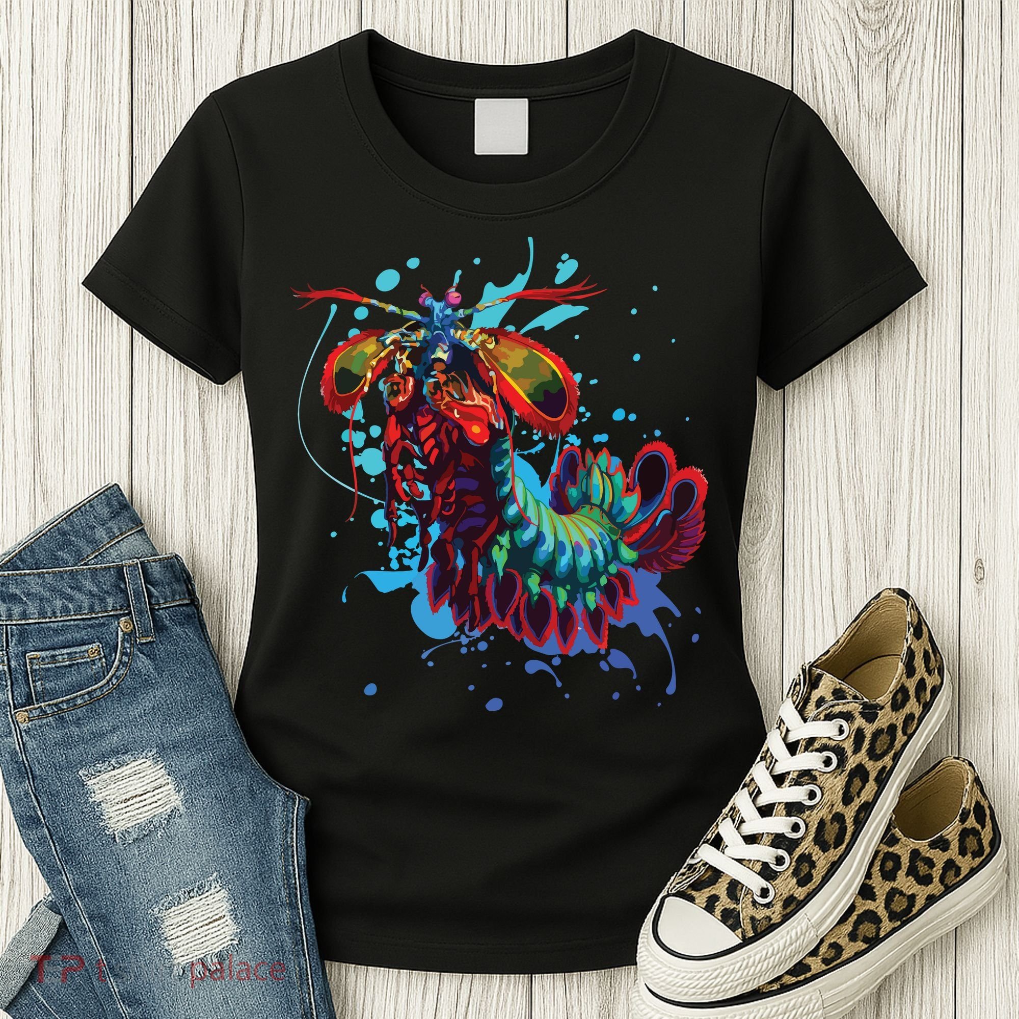 Rainbow Peacock Mantis Shrimp Women's T-Shirt