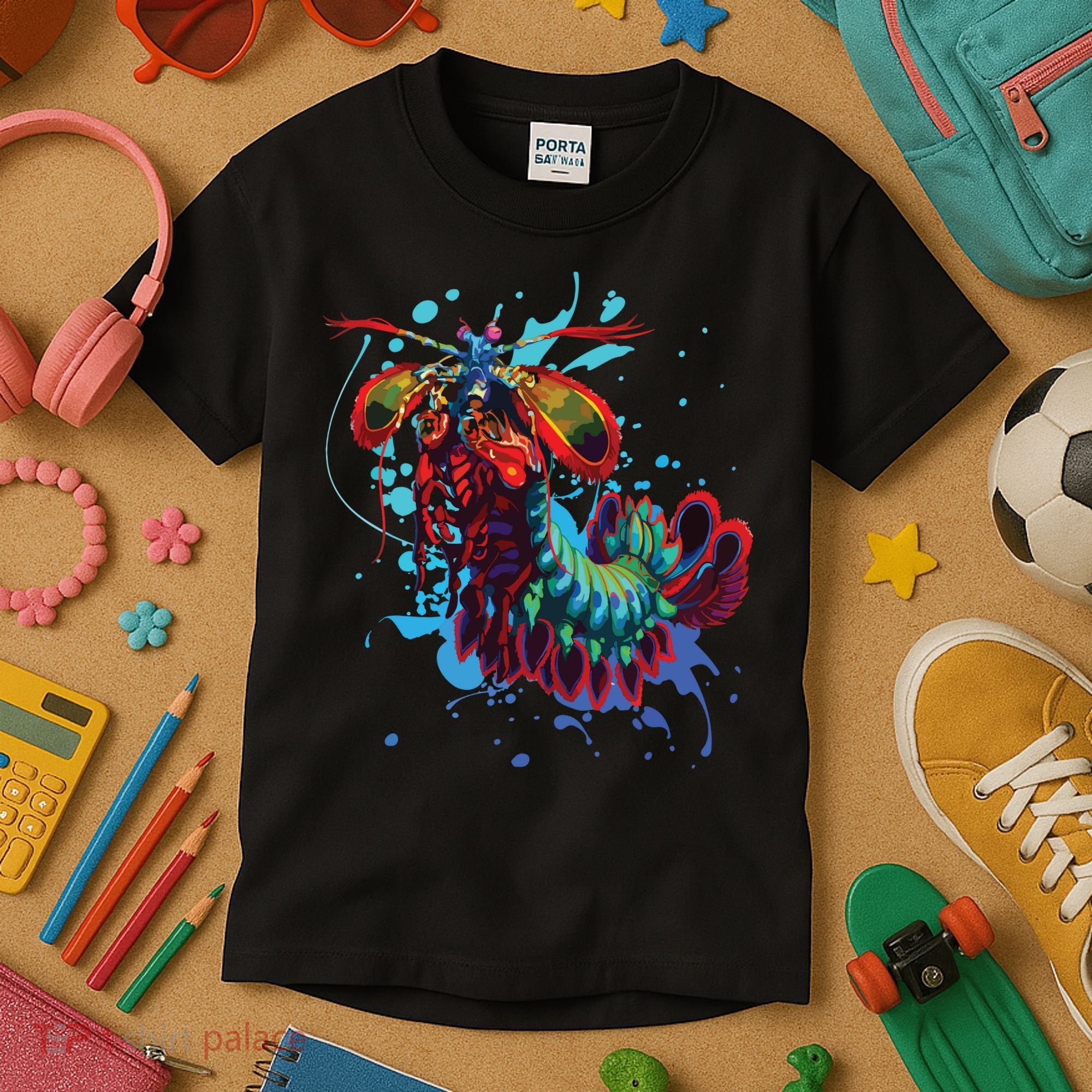Rainbow Peacock Mantis Shrimp Kids T-Shirt