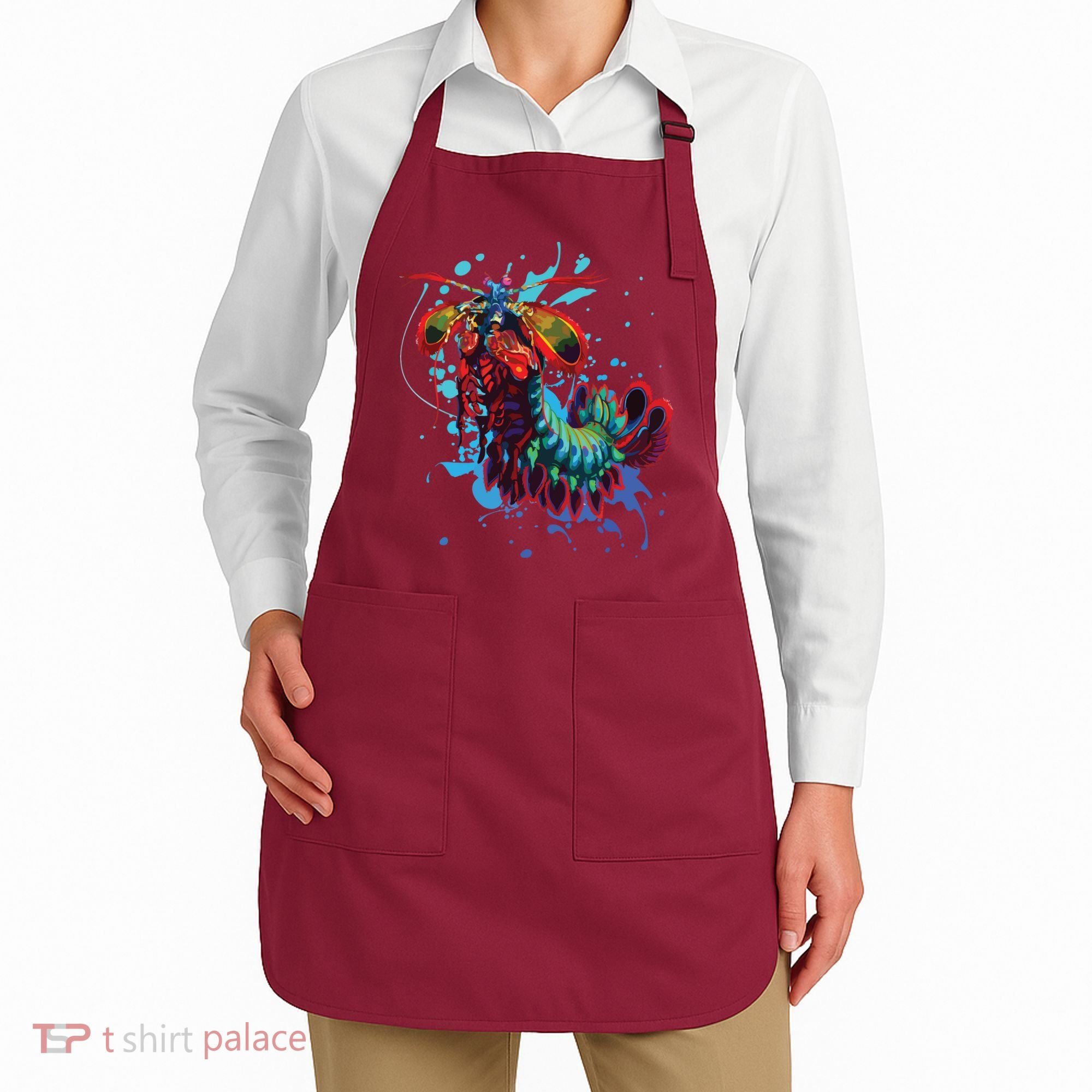 Rainbow Peacock Mantis Shrimp Apron