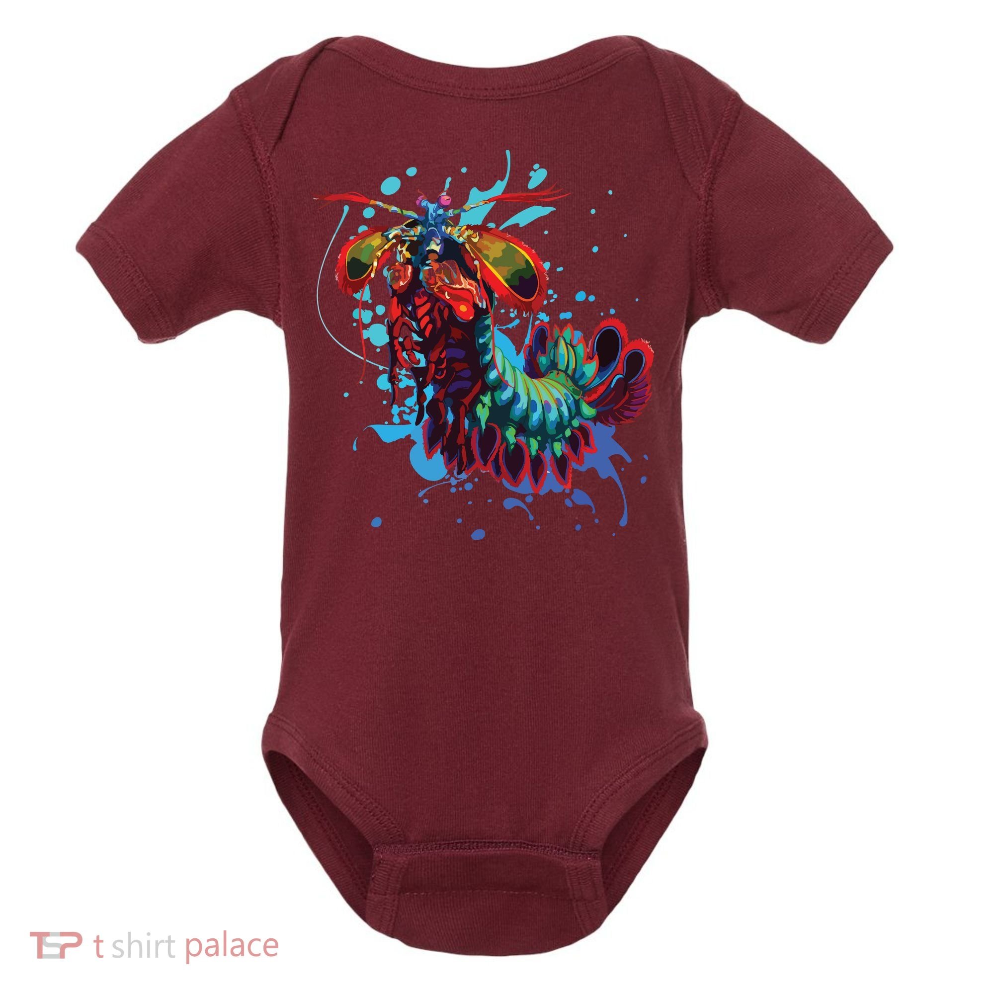 Rainbow Peacock Mantis Shrimp Baby Bodysuit