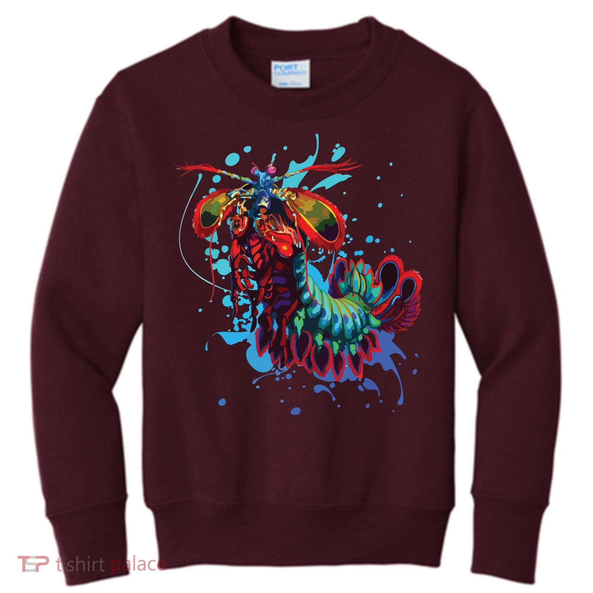 Rainbow Peacock Mantis Shrimp Kids Sweatshirt