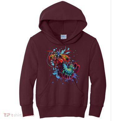 Rainbow Peacock Mantis Shrimp Kids Hoodie