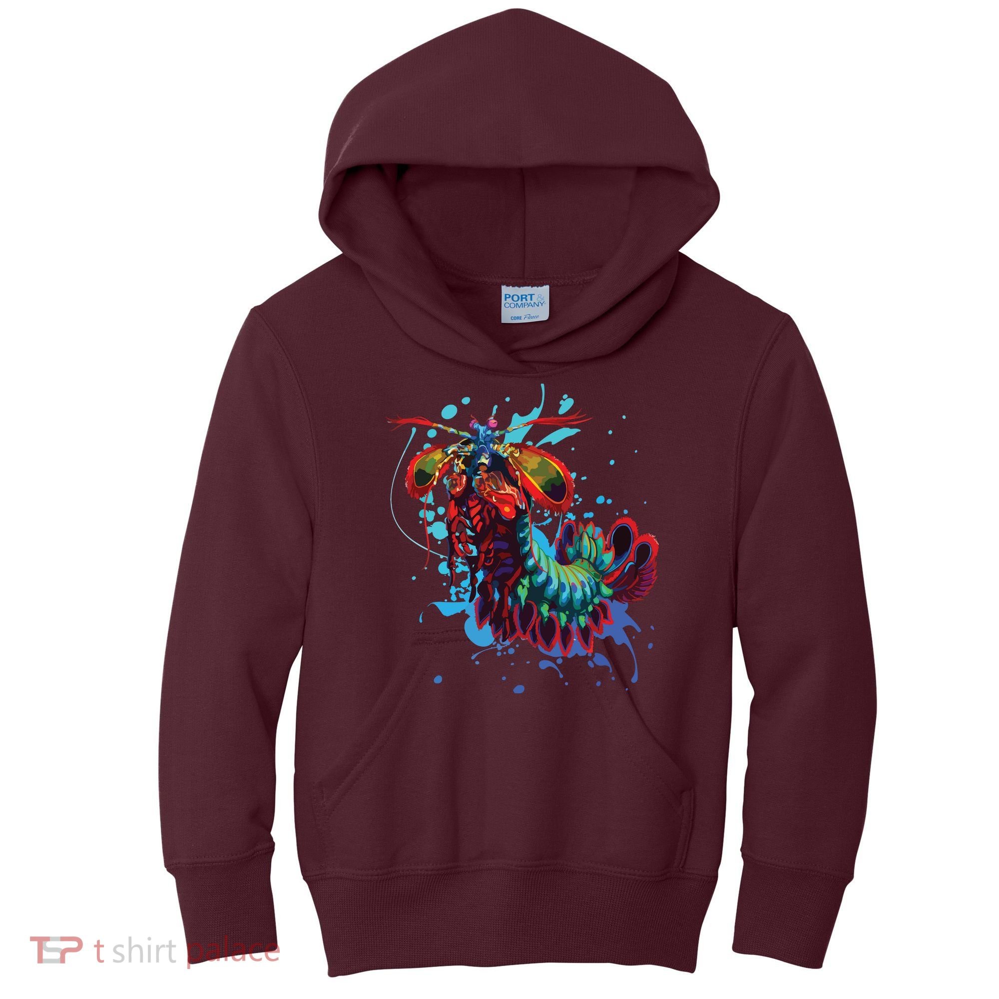 Rainbow Peacock Mantis Shrimp Kids Hoodie