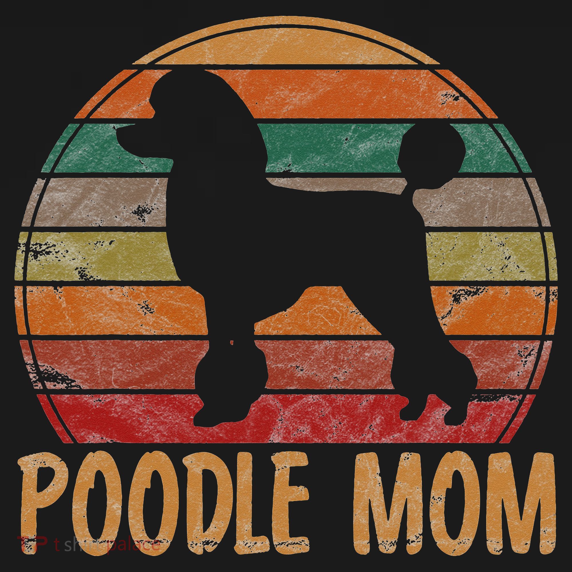 Retro Poodle Mom Gift Dog Mother Pet Poodle Mama Apron