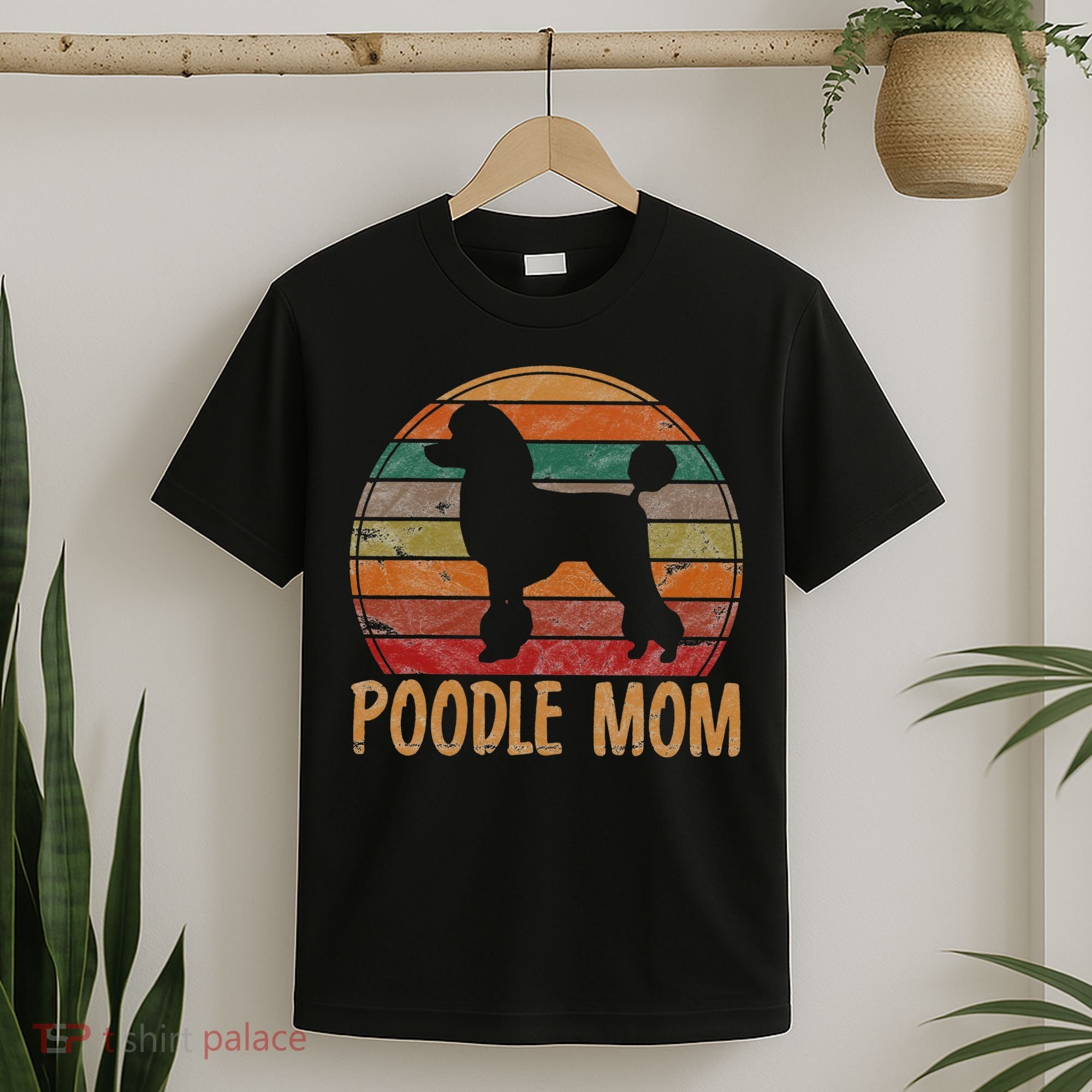 Retro Poodle Mom Gift Dog Mother Pet Poodle Mama T-Shirt