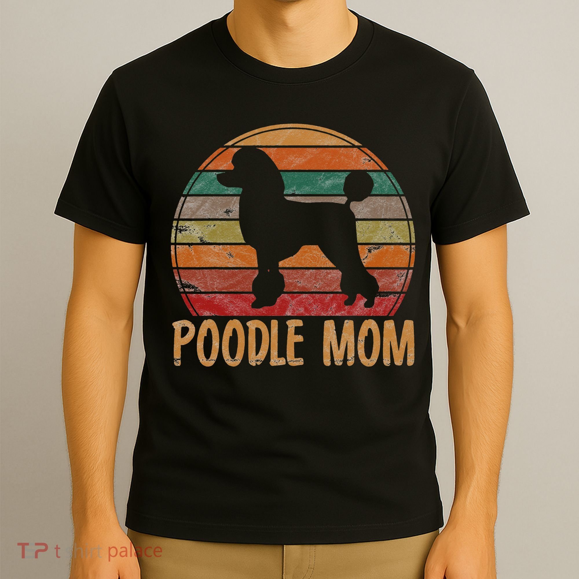 Retro Poodle Mom Gift Dog Mother Pet Poodle Mama T-Shirt