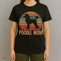 Retro Poodle Mom Gift Dog Mother Pet Poodle Mama T-Shirt thumb 4