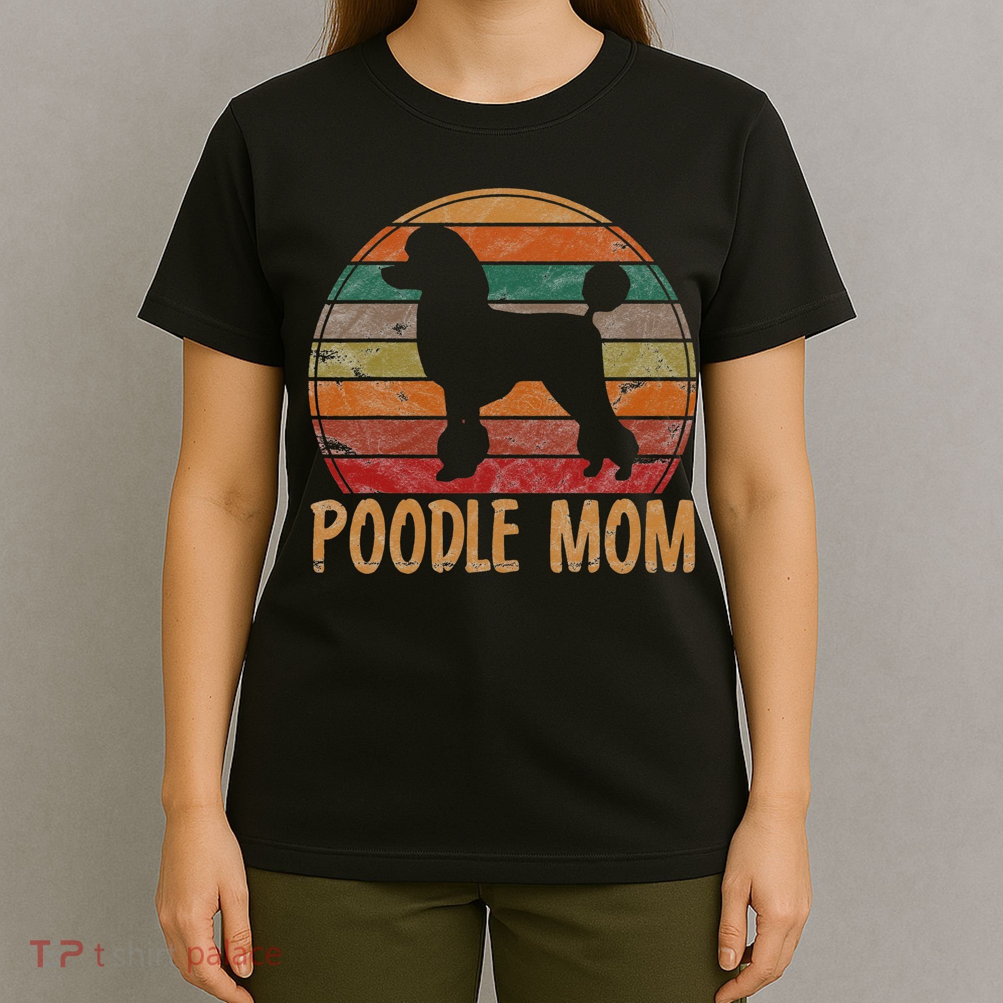 Retro Poodle Mom Gift Dog Mother Pet Poodle Mama T-Shirt