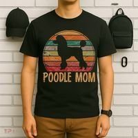 Retro Poodle Mom Gift Dog Mother Pet Poodle Mama T-Shirt thumb 6