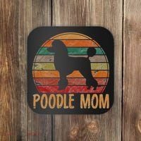 Retro Poodle Mom Gift Dog Mother Pet Poodle Mama Coaster thumb 0