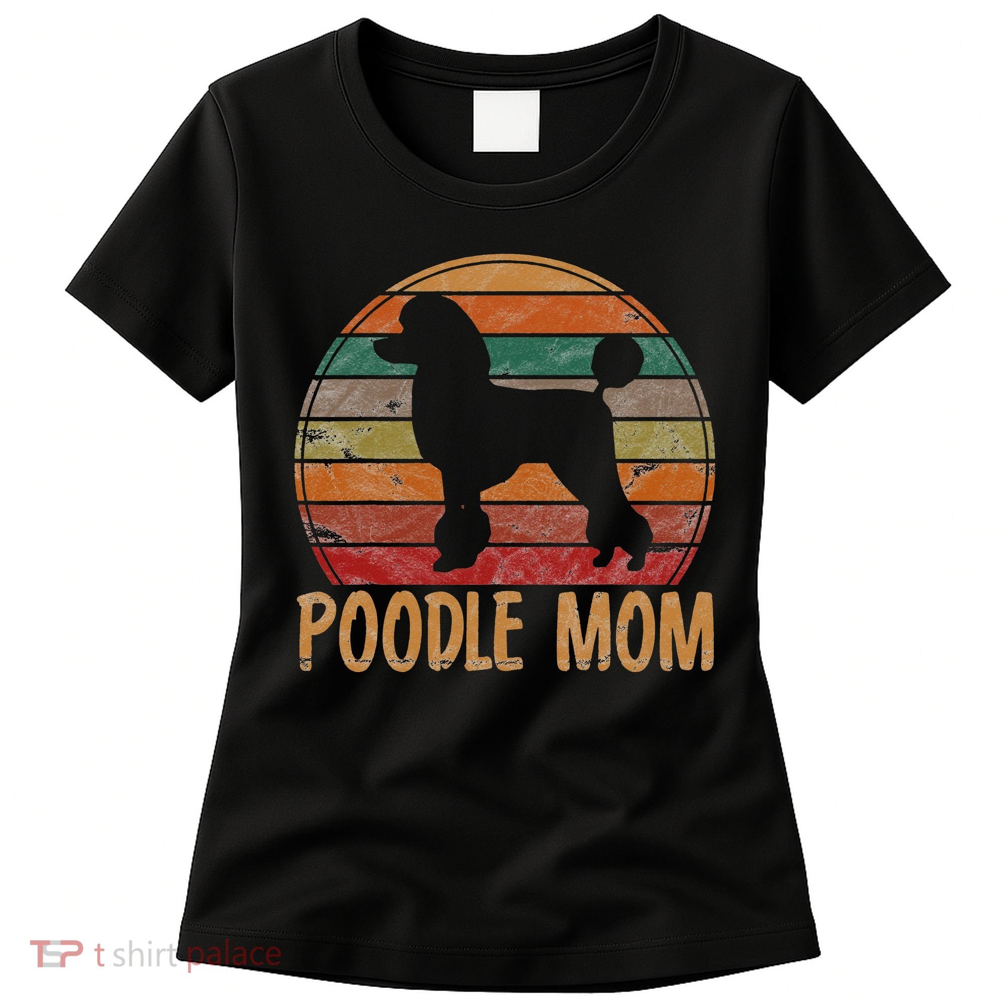 Retro Poodle Mom Gift Dog Mother Pet Poodle Mama Women's T-Shirt