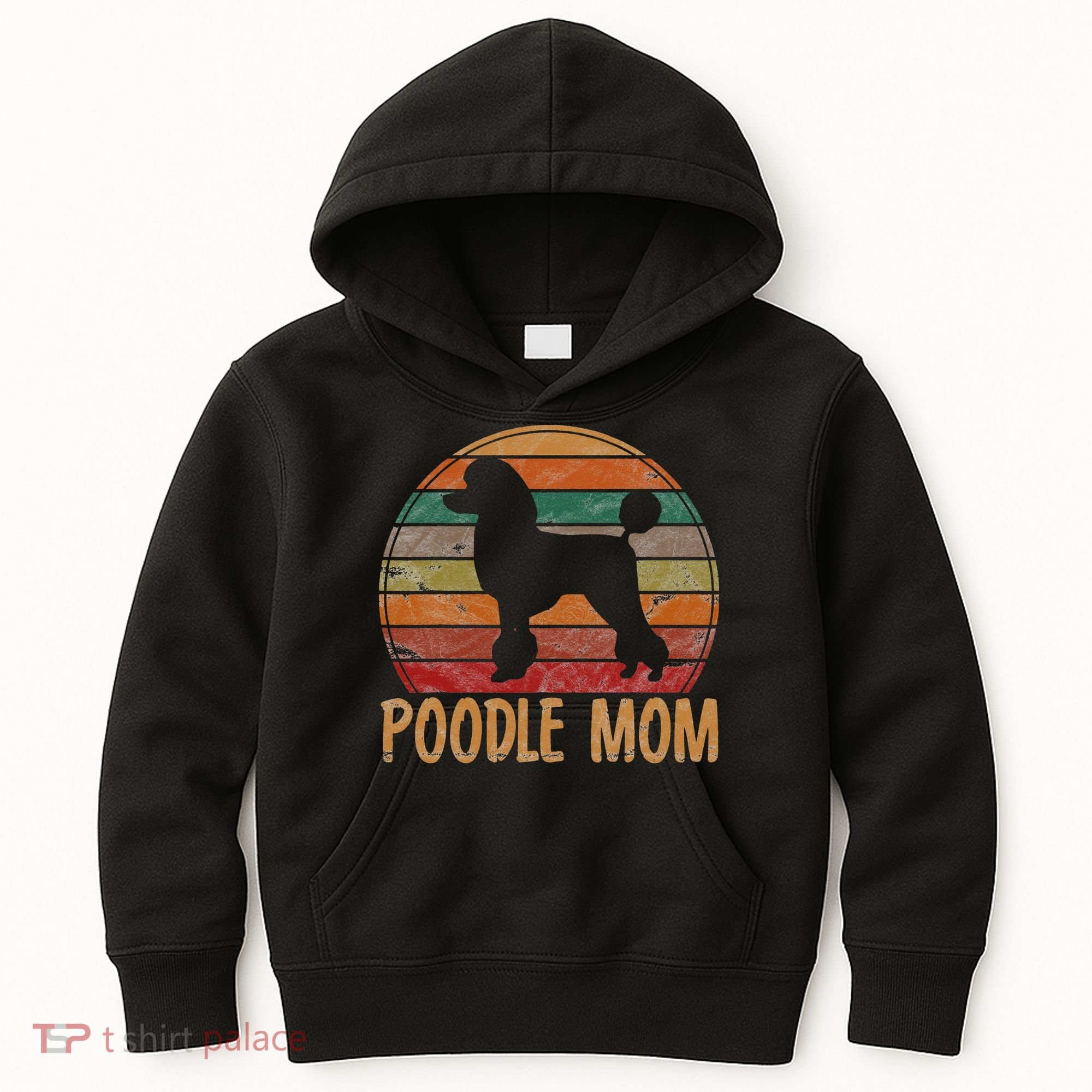 Retro Poodle Mom Gift Dog Mother Pet Poodle Mama Kids Hoodie