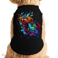 Rainbow Peacock Mantis Shrimp Blue Splash Doggie Tank thumb 0