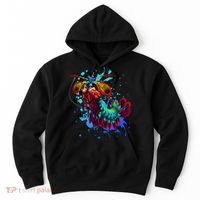 Rainbow Peacock Mantis Shrimp Blue Splash Hoodie thumb 0