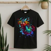 Rainbow Peacock Mantis Shrimp Blue Splash T-Shirt thumb 2