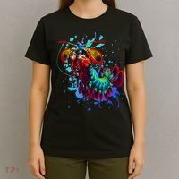 Rainbow Peacock Mantis Shrimp Blue Splash T-Shirt thumb 4