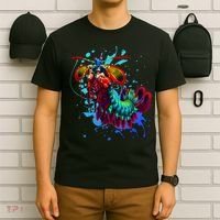 Rainbow Peacock Mantis Shrimp Blue Splash T-Shirt thumb 6