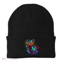 Rainbow Peacock Mantis Shrimp Blue Splash Beanie thumb 0