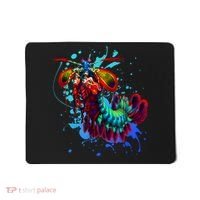 Rainbow Peacock Mantis Shrimp Blue Splash Mousepad thumb 0