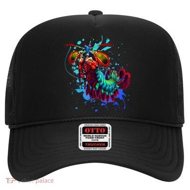 Rainbow Peacock Mantis Shrimp Blue Splash Hat