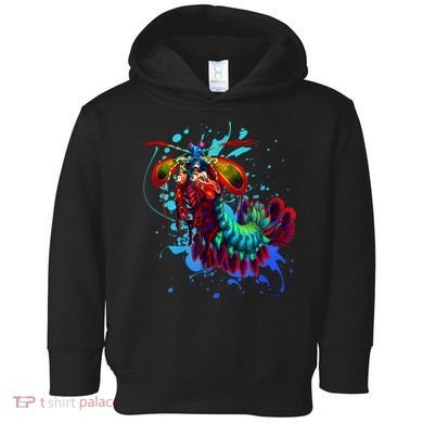 Rainbow Peacock Mantis Shrimp Blue Splash Toddler Hoodie