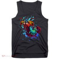 Rainbow Peacock Mantis Shrimp Blue Splash Tank Top thumb 0