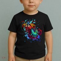 Rainbow Peacock Mantis Shrimp Blue Splash Toddler T-Shirt thumb 2