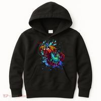 Rainbow Peacock Mantis Shrimp Blue Splash Kids Hoodie thumb 0