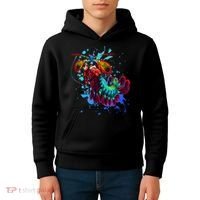 Rainbow Peacock Mantis Shrimp Blue Splash Kids Hoodie thumb 4
