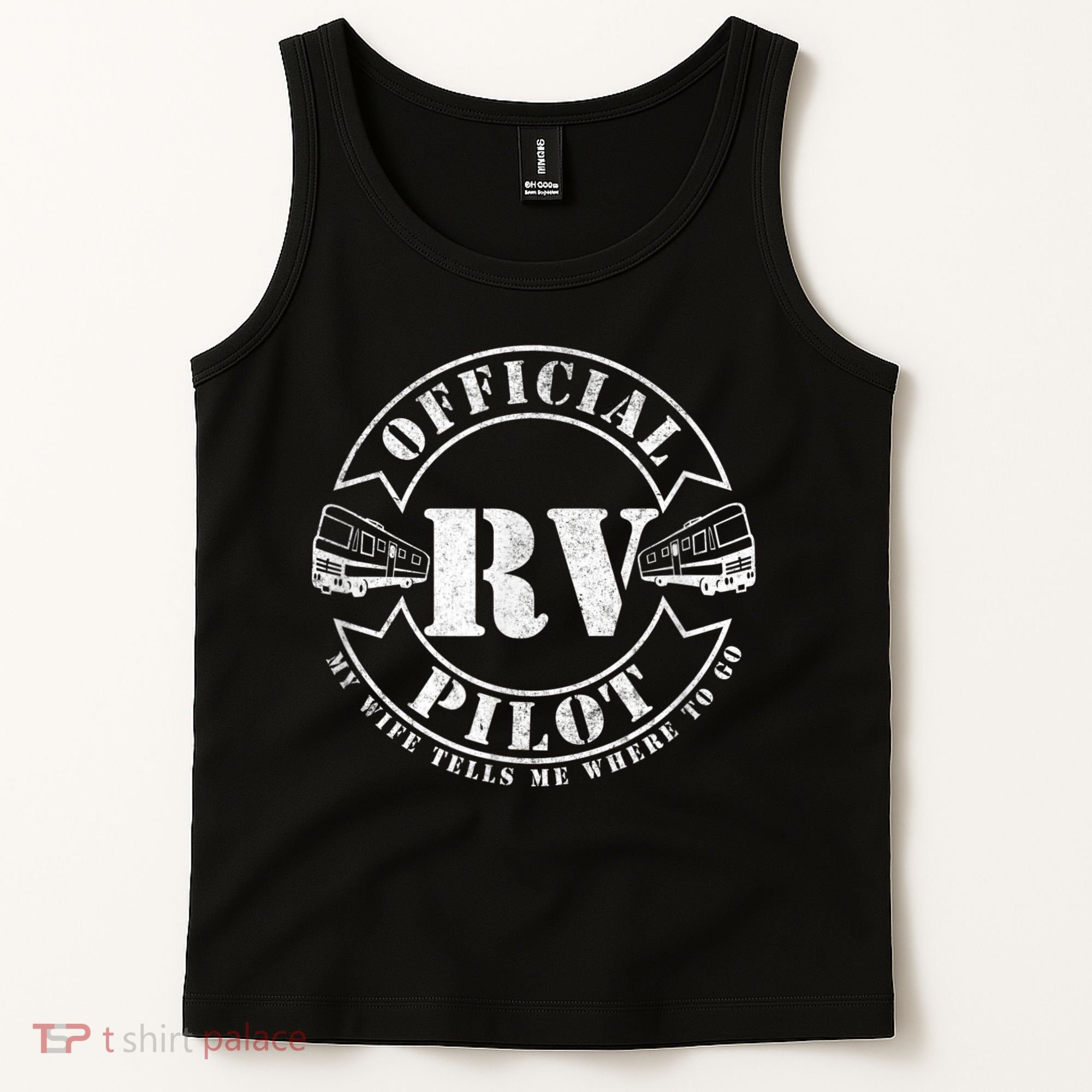 RV Pilot Motorhome Camping Retirement Adventure Class A Tank Top