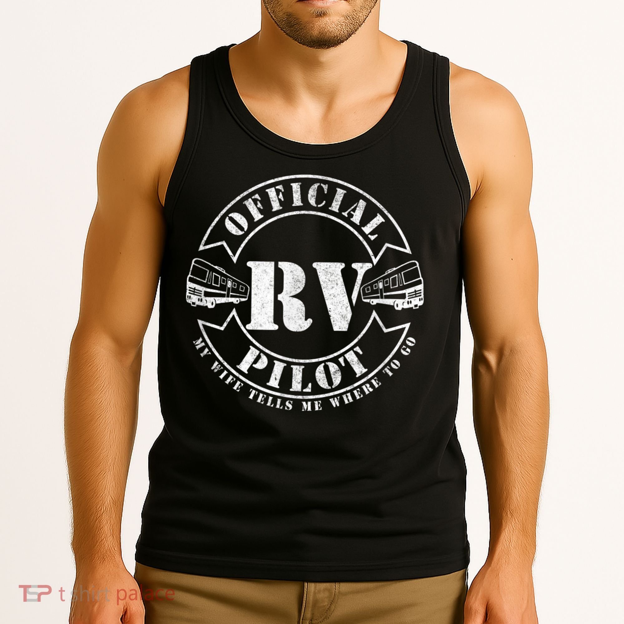 RV Pilot Motorhome Camping Retirement Adventure Class A Tank Top