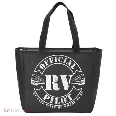 RV Pilot Motorhome Camping Retirement Adventure Class A Tote Bag