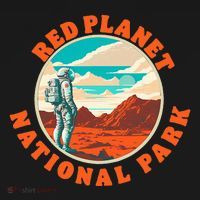 Red Planet Mars National Park Explore Mars Vintage T-Shirt thumb 7