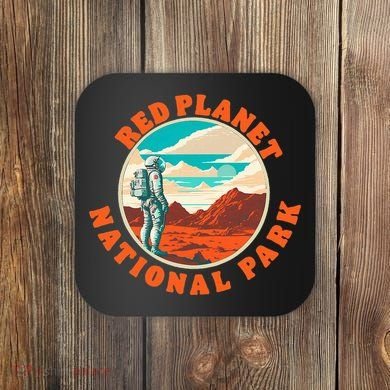 Red Planet Mars National Park Explore Mars Vintage Coaster