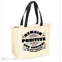 Remain Positive Motivation Quote Tote Bag thumb 2