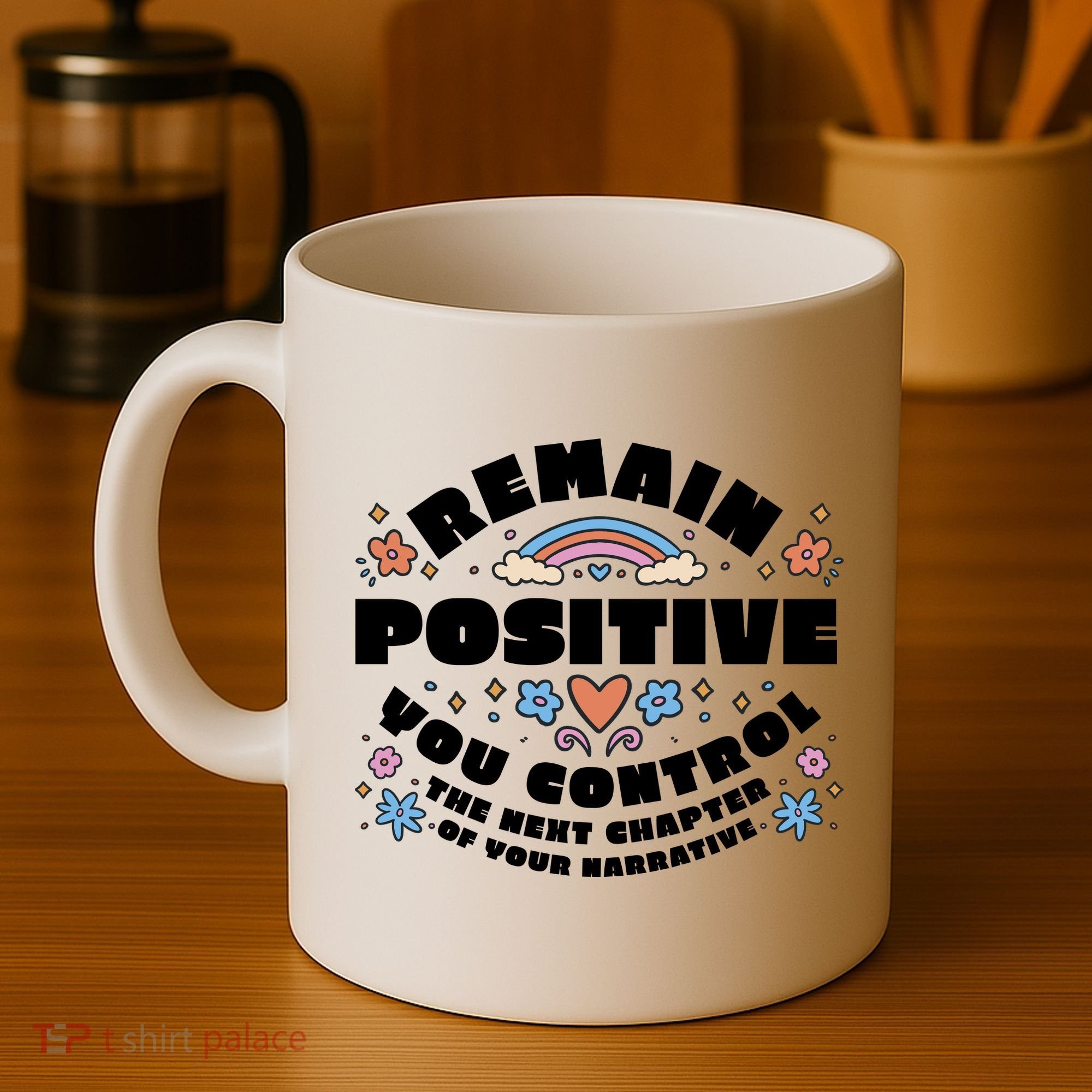Remain Positive Motivation Quote Coffee Mug