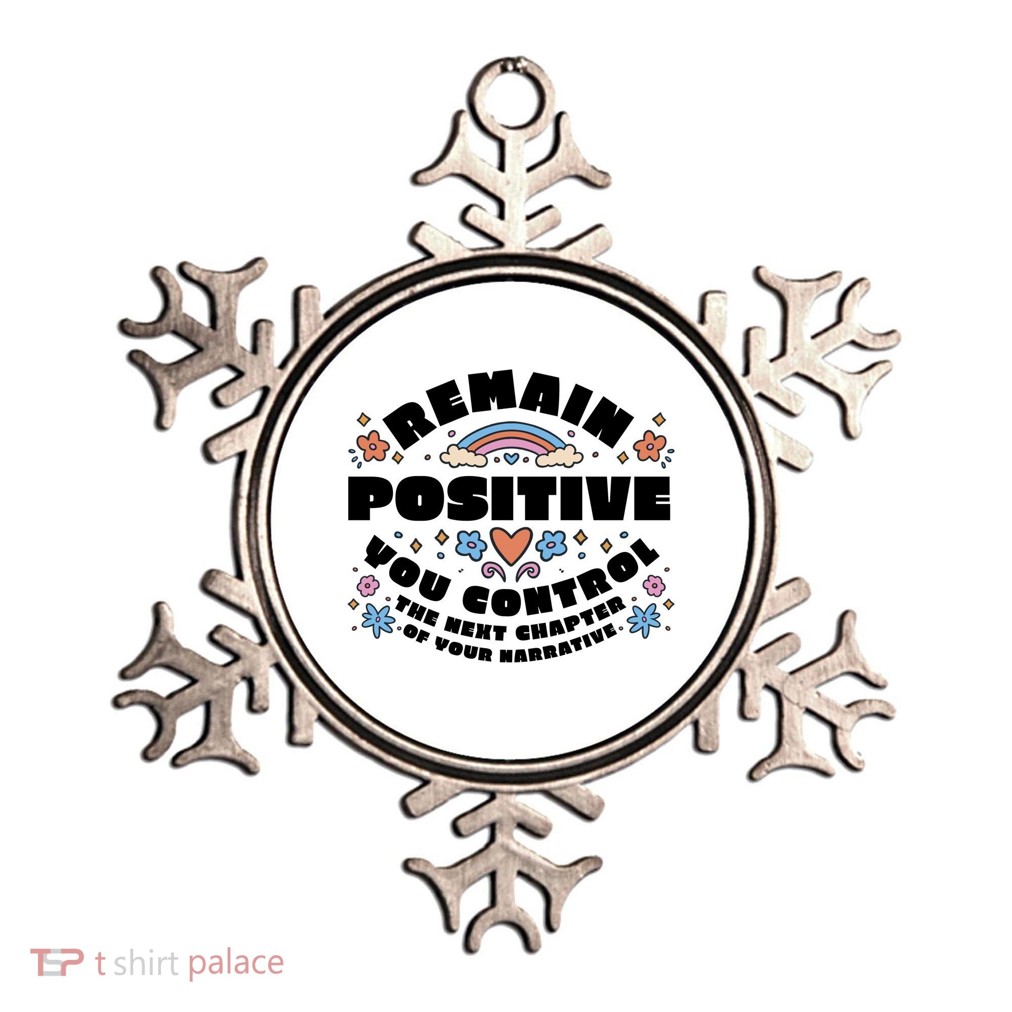 Remain Positive Motivation Quote Ornament
