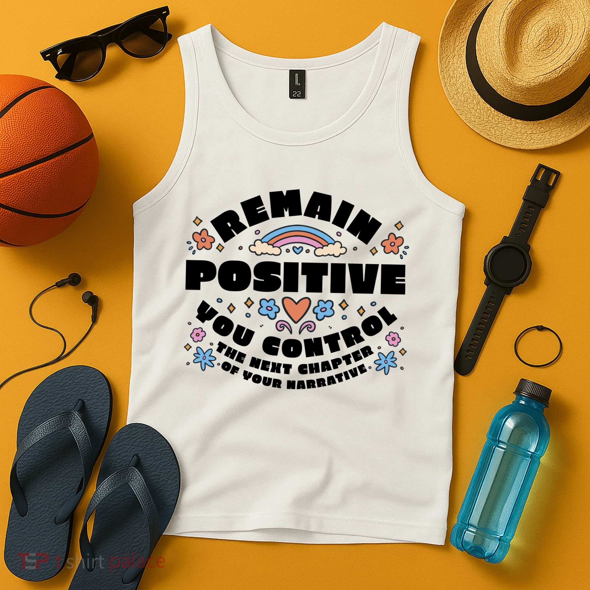 Remain Positive Motivation Quote Tank Top